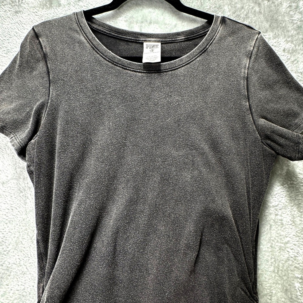 Victoria's Secret PINK Charcoal Mineral Wash Ruched Side Drawstring Dress Large - Picture 10 of 12